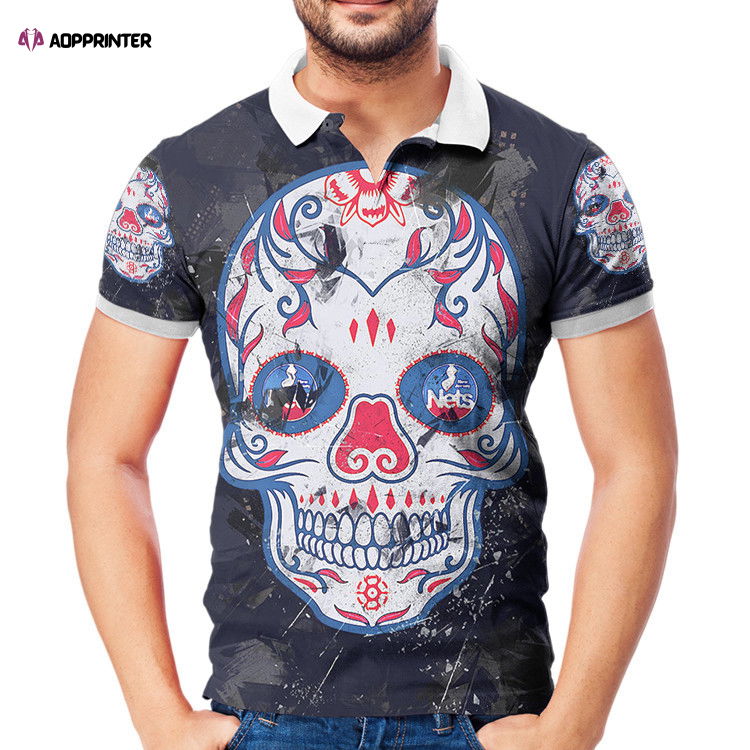 Brooklyn Nets Skull Purple 3D Gift for Fans Polo Shirt Brooklyn Nets Skull Purple 3D Gift for Fans Polo Shirt