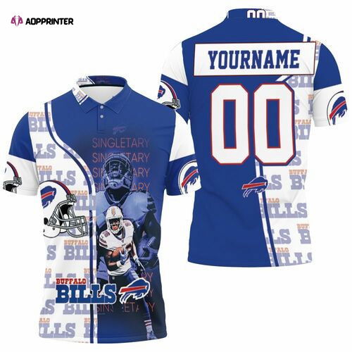 Buffalo Bills 26 Devin Singletary East 2020 Personalized 3D Gift for Fans Polo Shirt Buffalo Bills 26 Devin Singletary East 2020 Personalized 3D Gift for Fans Polo Shirt