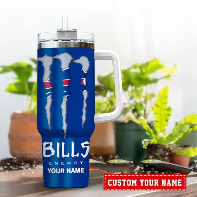 Buffalo Bills NFL Energy Nutrition Facts Personalized Stanley Tumbler 40Oz Gift for Fans