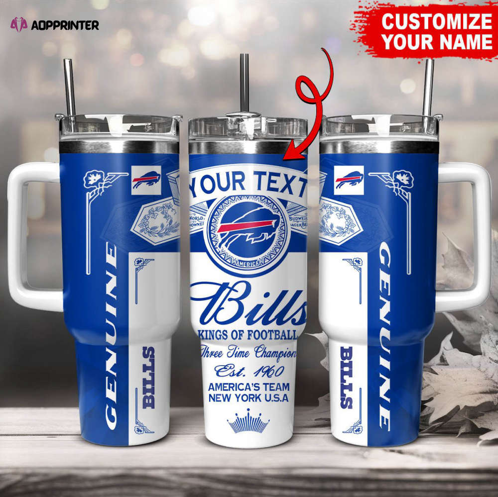 Buffalo Bills NFL Kings Of Football Custom Your Text Stanley Tumbler 40Oz Gift for Fans Buffalo Bills NFL Kings Of Football Custom Your Text Stanley Tumbler 40Oz Gift for Fans