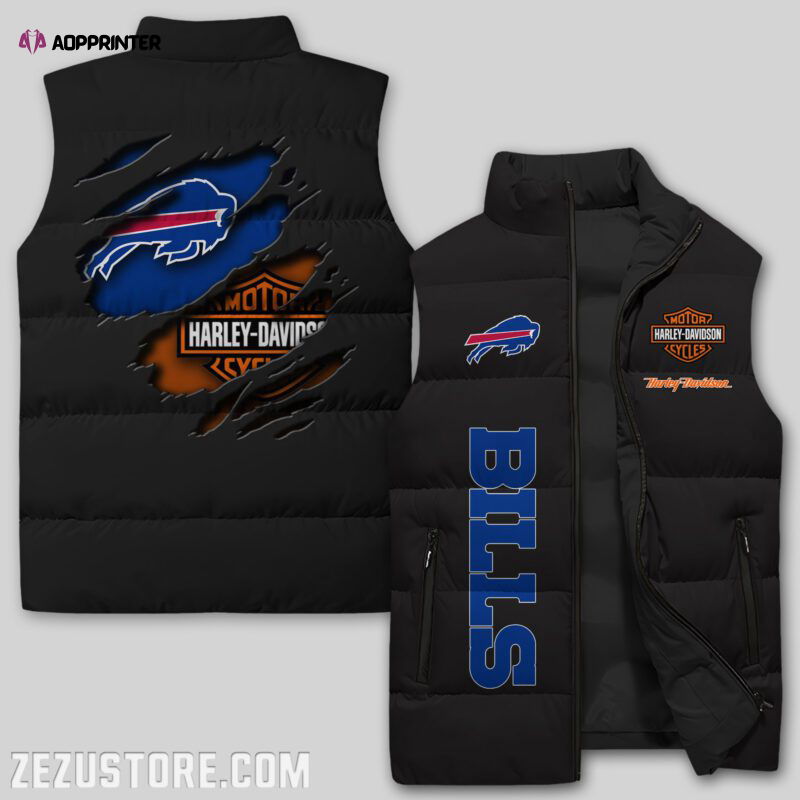 Buffalo Bills NFL Sleeveless Puffer Jacket Custom For Fans Gifts Buffalo Bills NFL Sleeveless Puffer Jacket Custom For Fans Gifts