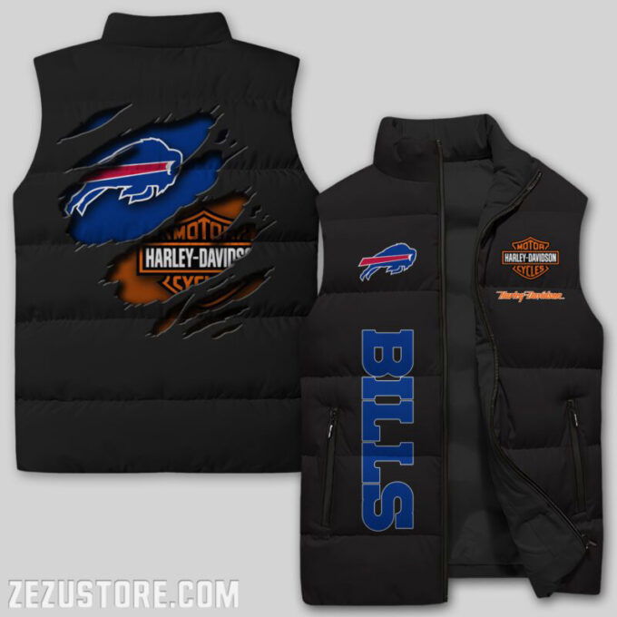 Buffalo Bills NFL Sleeveless Puffer Jacket Custom For Fans Gifts