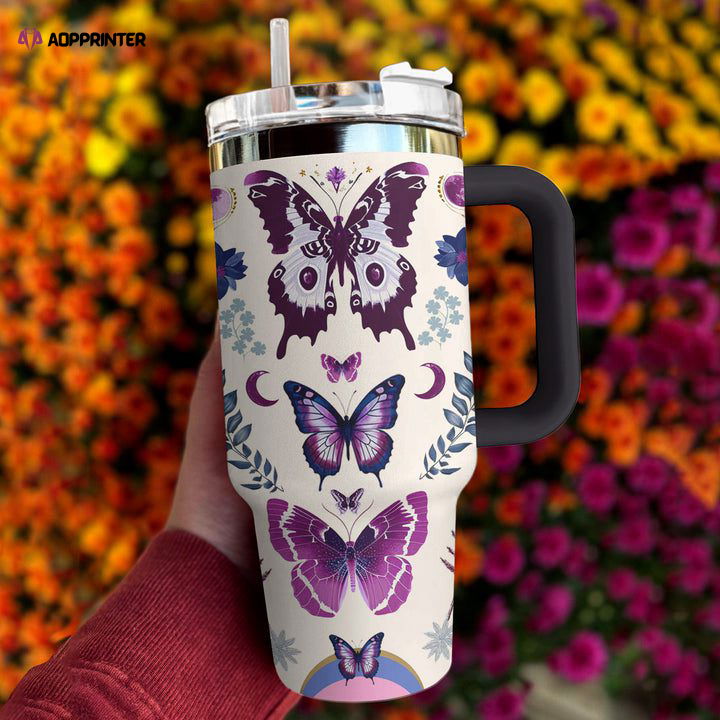 Butterfly Shineful Stanley Tumbler 40oz Gorgeous Gift for Fans Butterfly Shineful Stanley Tumbler 40oz Gorgeous Gift for Fans