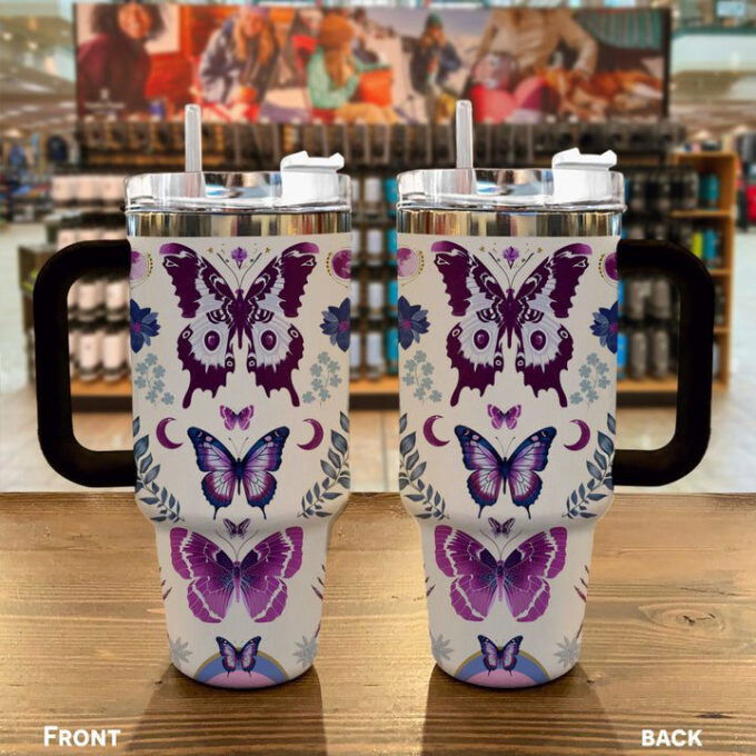 Butterfly Shineful Stanley Tumbler 40oz Gorgeous Gift for Fans