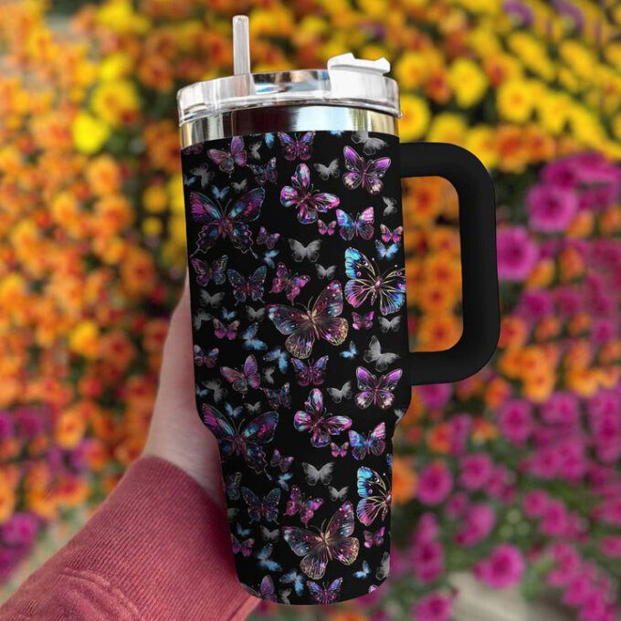 Butterfly Shineful Stanley Tumbler 40oz Mysterious Gift for Fans