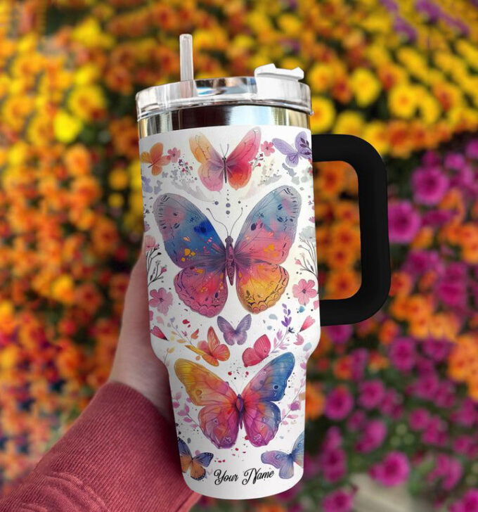 Butterfly Shineful Stanley Tumbler 40oz Wonderland Gift for Fans