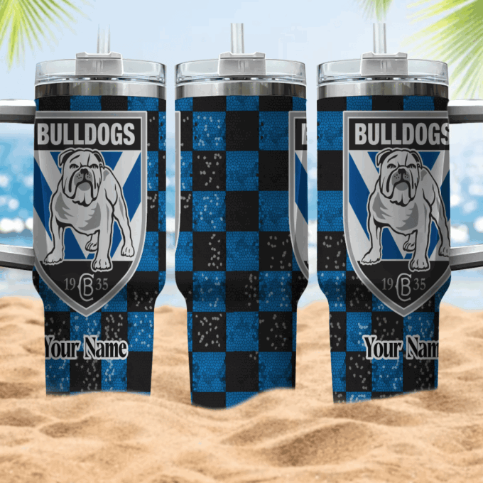 Canterbury Bankstown Bulldogs NRL Personalized Stanley Tumbler 40oz Gift for Fans