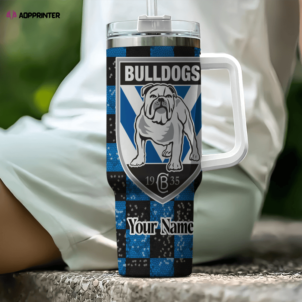 Canterbury Bankstown Bulldogs NRL Personalized Stanley Tumbler 40oz Gift for Fans Canterbury Bankstown Bulldogs NRL Personalized Stanley Tumbler 40oz Gift for Fans
