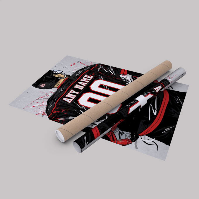 Carolina Hurricanes Jersey NHL Personalized Jersey Custom Name and Number Canvas Wall Art Home Decor Framed Poster Man Cave Gift