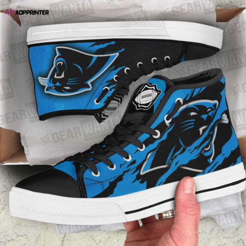 Cart 5 Carolina Panthers High Top Sneakers Custom Shoes For Fans