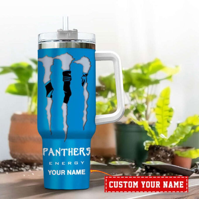 Carolina Panthers NFL Energy Nutrition Facts Personalized Stanley Tumbler 40Oz Gift for Fans