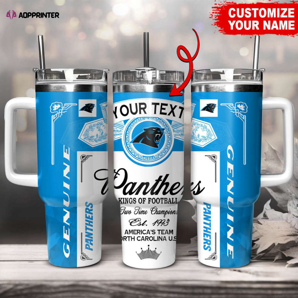 Carolina Panthers NFL Kings Of Football Custom Your Text Stanley Tumbler 40Oz Gift for Fans Carolina Panthers NFL Kings Of Football Custom Your Text Stanley Tumbler 40Oz Gift for Fans