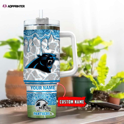 Cart 5 Carolina Panthers NFL Personalized Stanley Tumbler 40oz Gift for Fans
