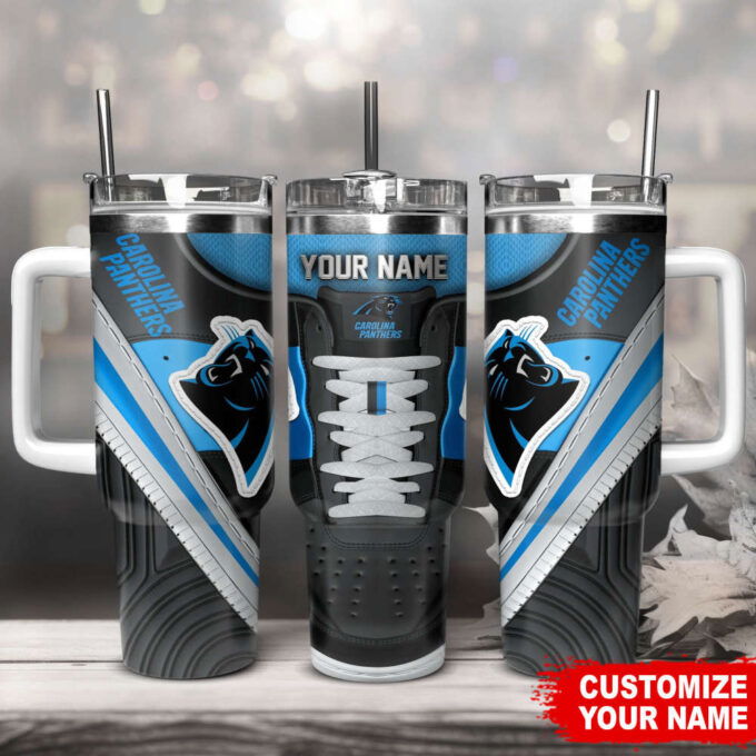 Carolina Panthers Sneaker NFL Personalized Stanley Tumbler 40Oz Gift for Fans