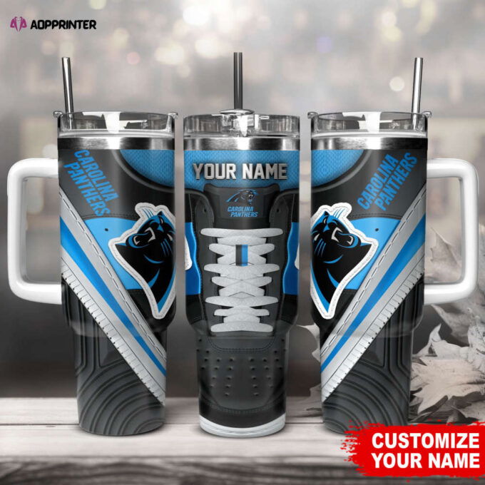 Carolina Panthers Sneaker NFL Personalized Stanley Tumbler 40Oz Gift for Fans