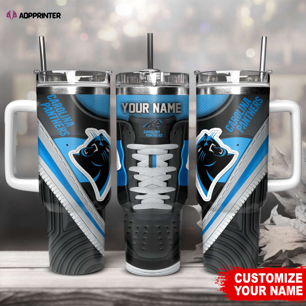 Carolina Panthers Sneaker NFL Personalized Stanley Tumbler 40Oz Gift for Fans Carolina Panthers Sneaker NFL Personalized Stanley Tumbler 40Oz Gift for Fans