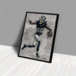 CeeDee Lamb Poster Dallas Cowboys NFL Canvas Wall Art Home Decor Framed Poster Man Cave Gift