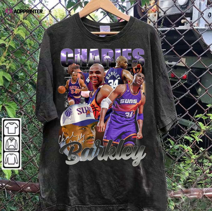 Charles Barkley T-Shirt – Charles Barkley T-Shirt – Retro American Basketball Unisex Shirt