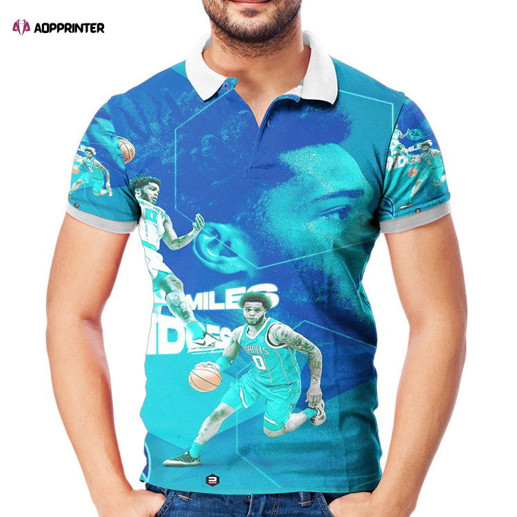Charlotte Hornets Miles Bridges4 3D Gift for Fans Polo Shirt Charlotte Hornets Miles Bridges4 3D Gift for Fans Polo Shirt