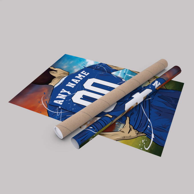 Chelsea F.C Jersey Soccer Personalized Jersey Custom Name and Number Canvas Wall Art Home Decor Framed Poster Man Cave Gift