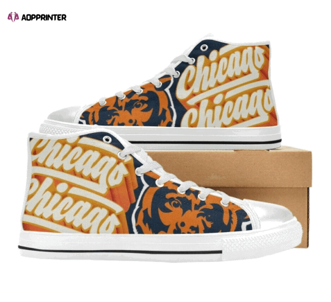 Chicago Bears NFL Custom Canvas High Top Shoes