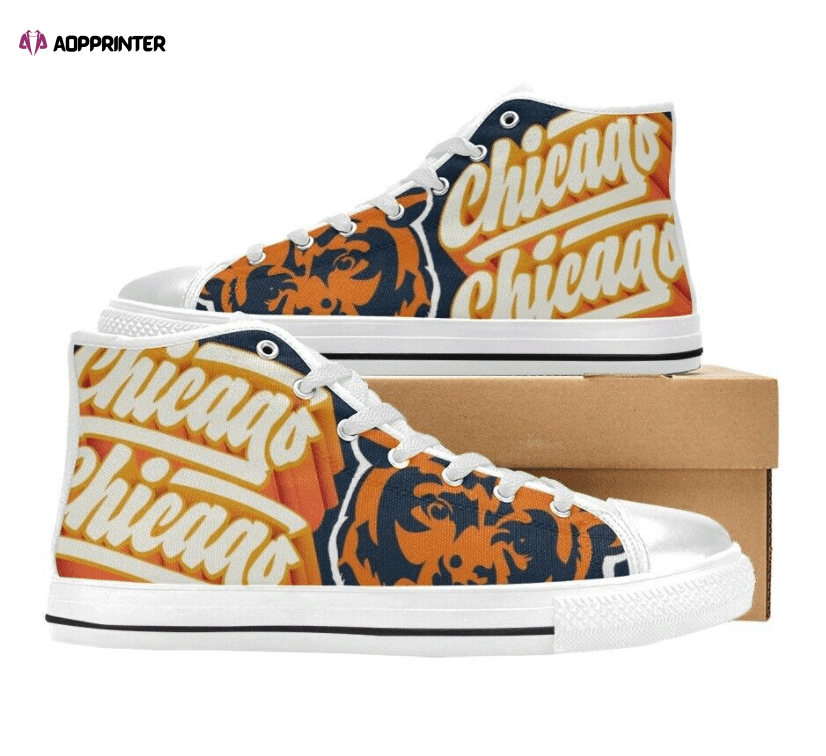 Chicago Bears NFL Custom Canvas High Top Shoes Chicago Bears NFL Custom Canvas High Top Shoes