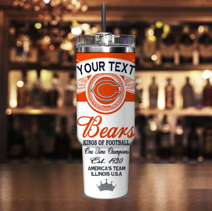 Chicago Bears NFL Kings Of Football Custom Your Text Stanley Tumbler 40Oz Gift for Fans