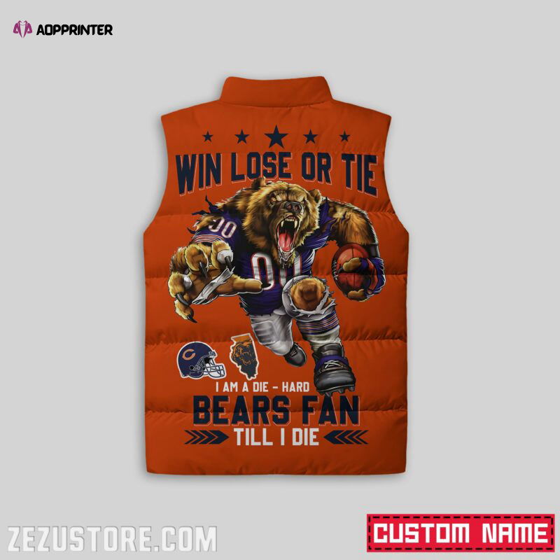Chicago Bears NFL Sleeveless Puffer Jacket Custom For Fans Gifts Chicago Bears NFL Sleeveless Puffer Jacket Custom For Fans Gifts