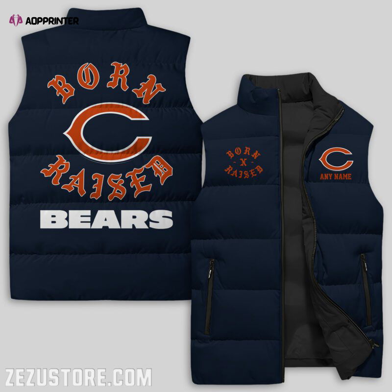 Chicago Bears NFL Sleeveless Puffer Jacket Custom For Fans Gifts Chicago Bears NFL Sleeveless Puffer Jacket Custom For Fans Gifts