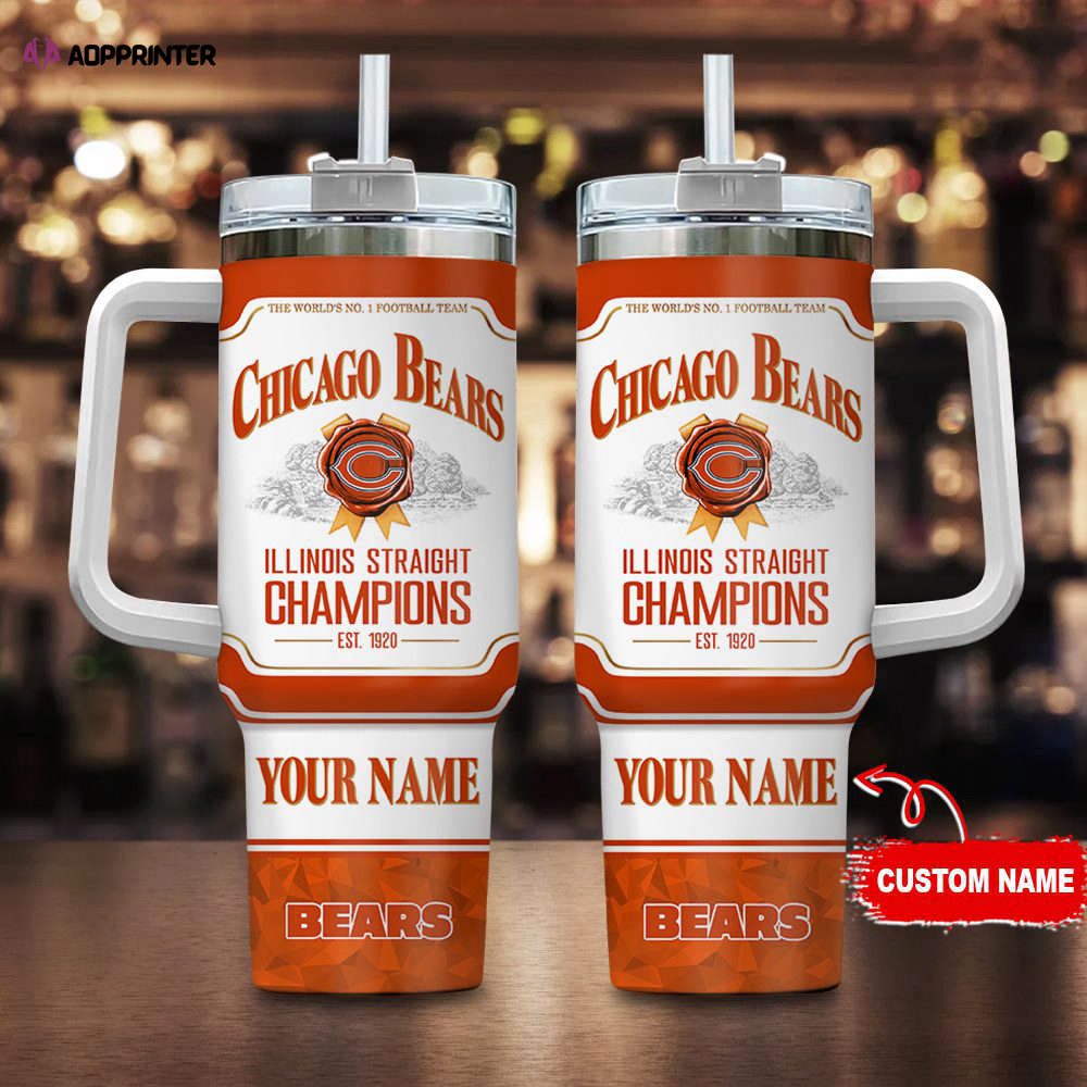 Chicago Bears Personalized The World’s No 1 Football Team NFL Jim Beam 40oz Stanley Tumbler Gift for Fans Chicago Bears Personalized The World’s No 1 Football Team NFL Jim Beam 40oz Stanley Tumbler Gift for Fans