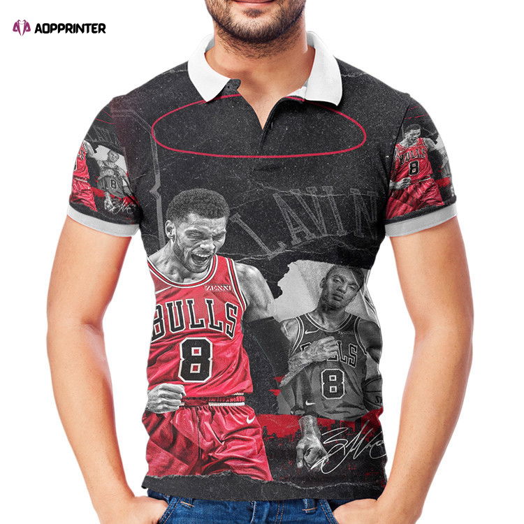 Chicago Bulls 08 Zach LaVine 3D Gift for Fans Polo Shirt Chicago Bulls 08 Zach LaVine 3D Gift for Fans Polo Shirt