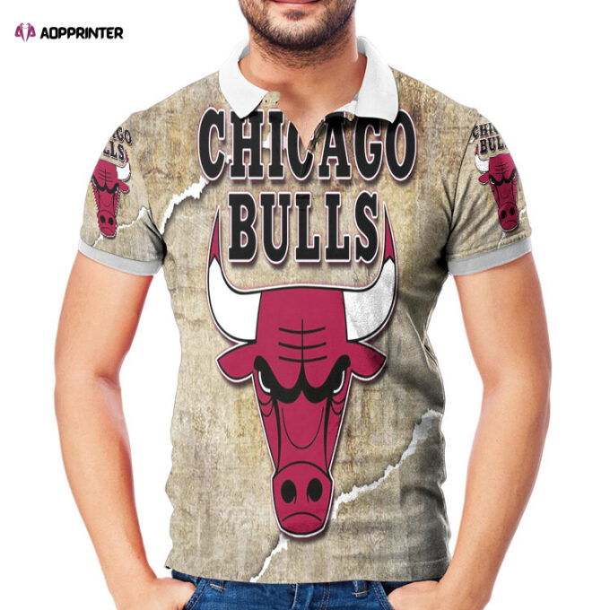 Chicago Bulls Emblem v29 3D Gift for Fans Polo Shirt