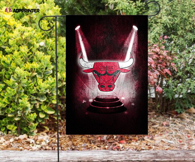Chicago Bulls Emblem v35 Double Sided Printing   Garden Flag Home Decor Gifts