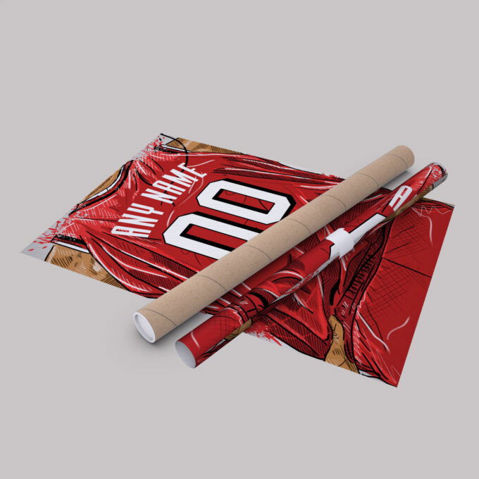 Chicago Bulls Jersey Personalized Jersey NBA Custom Name and Number Canvas Wall Art Home Decor Framed Poster Man Cave Gift