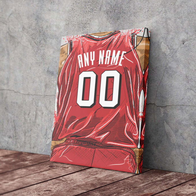 Chicago Bulls Jersey Personalized Jersey NBA Custom Name and Number Canvas Wall Art Home Decor Framed Poster Man Cave Gift