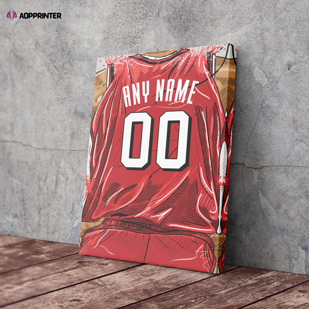 Chicago Bulls Jersey Personalized Jersey NBA Custom Name and Number Canvas Wall Art Home Decor Man Cave Gift Chicago Bulls Jersey Personalized Jersey NBA Custom Name and Number Canvas Wall Art Home Decor Man Cave Gift