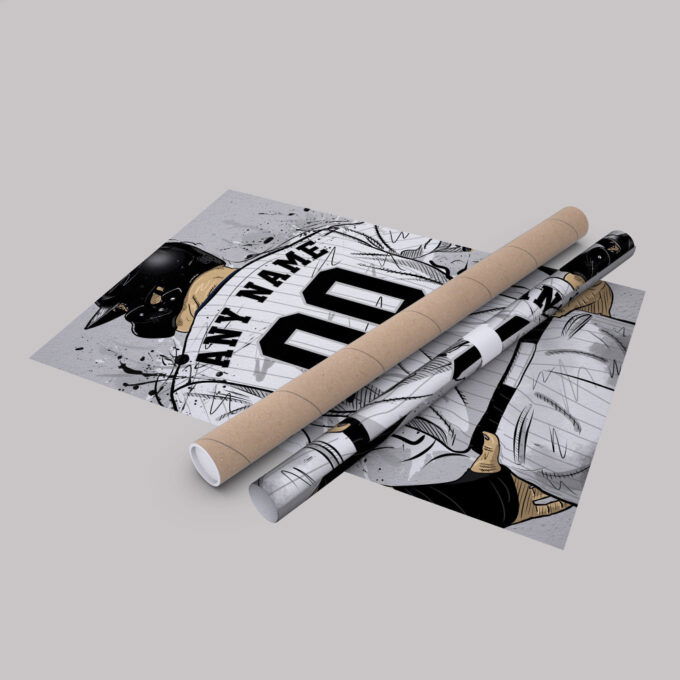 Chicago White Sox Jersey MLB Personalized Jersey Custom Name and Number Canvas Wall Art Home Decor Framed Poster Man Cave Gift