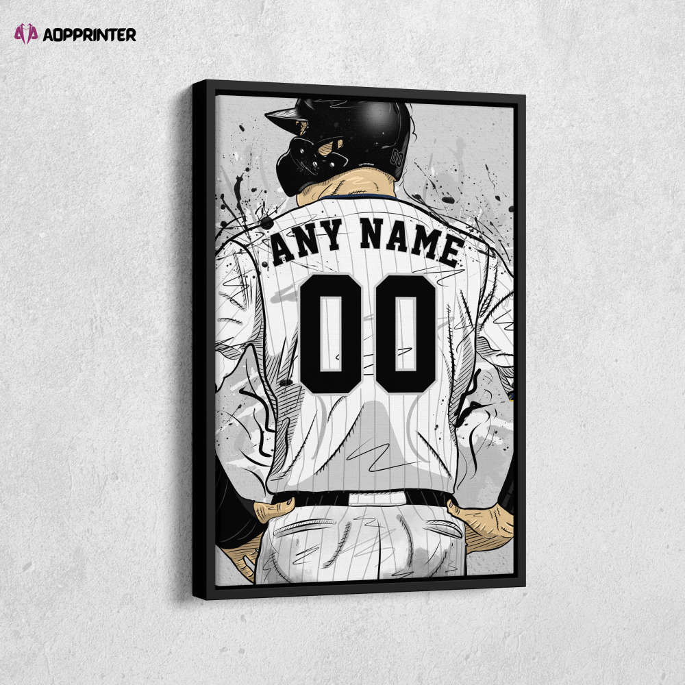 Chicago White Sox Jersey MLB Personalized Jersey Custom Name and Number Canvas Wall Art Home Decor Framed Poster Man Cave Gift Chicago White Sox Jersey MLB Personalized Jersey Custom Name and Number Canvas Wall Art Home Decor Framed Poster Man Cave Gift
