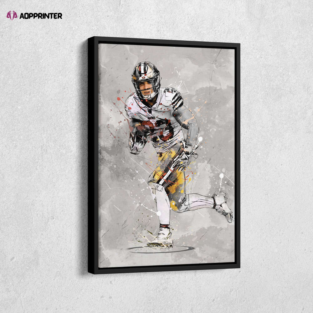 Christian McCaffrey Poster San Francisco 49ers NFL Canvas Wall Art Home Decor Framed Poster Man Cave Gift Christian McCaffrey Poster San Francisco 49ers NFL Canvas Wall Art Home Decor Framed Poster Man Cave Gift