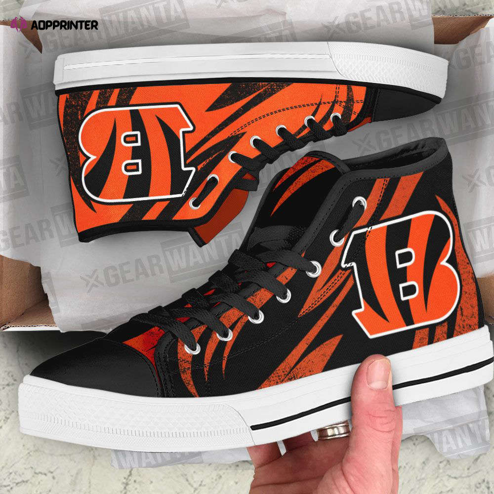 Cincinnati Bengals High Top Shoes Custom For Fans Cincinnati Bengals High Top Shoes Custom For Fans