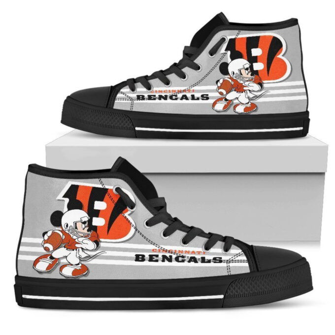 Cincinnati Bengals High Top Shoes Custom Mickey For Fans