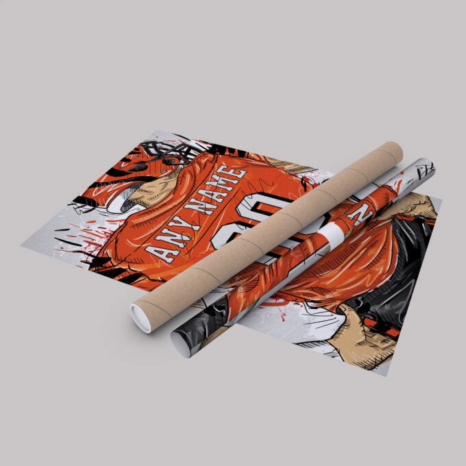 Cincinnati Bengals Jersey Personalized Jersey NFL Custom Name and Number Canvas Wall Art Home Decor Framed Poster Man Cave Gift