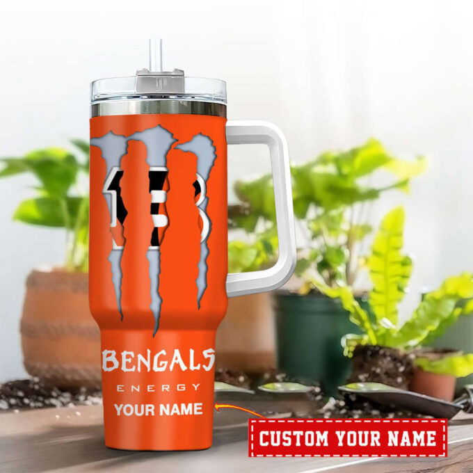 Cincinnati Bengals NFL Energy Nutrition Facts Personalized Stanley Tumbler 40Oz Gift for Fans