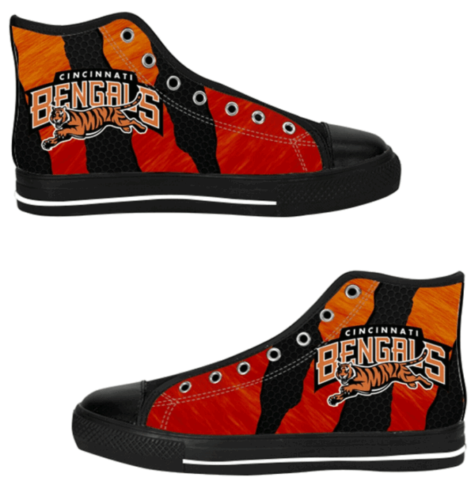 Cincinnati Bengals NFL Football Custom Canvas High Top Shoes
