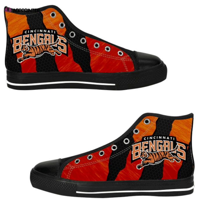 Cincinnati Bengals NFL Football Custom Canvas High Top Shoes