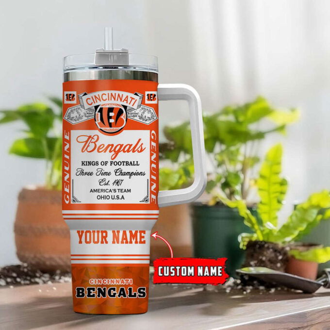 Cincinnati Bengals NFL Kings of Football Personalized Stanley Tumbler 40Oz Gift for Fans