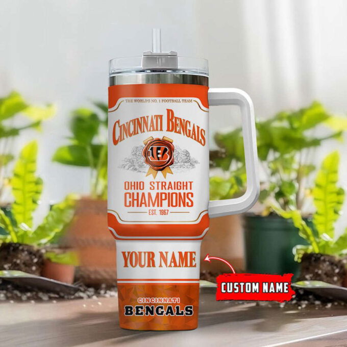 Cincinnati Bengals Personalized The World’s No 1 Football Team NFL Jim Beam 40oz Stanley Tumbler Gift for Fans
