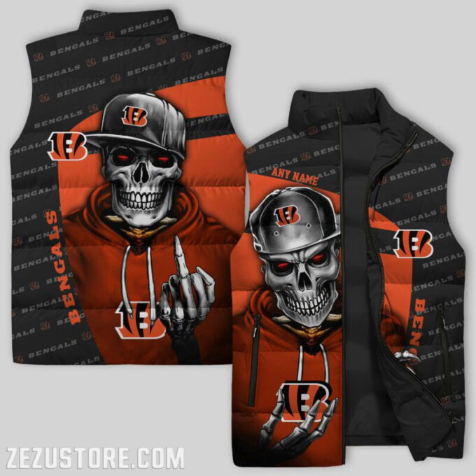 Cincinnati Bengals Sleeveless Puffer Jacket Custom For Fans Gifts
