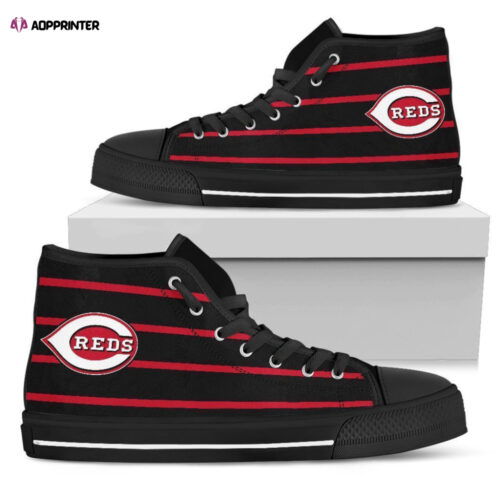 Cincinnati Reds MLB Baseball Custom Canvas High Top Shoes