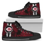 Cincinnati Reds MLB Baseball Custom Canvas High Top Shoes